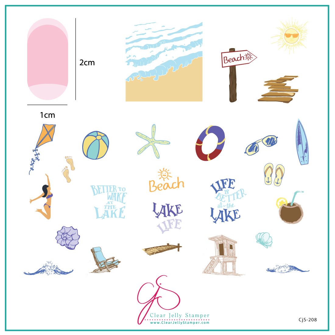 Clear Jelly Stamper Plate Medium - Lake Life (CjS-208) *SEASONAL* - My Beauty Boutique