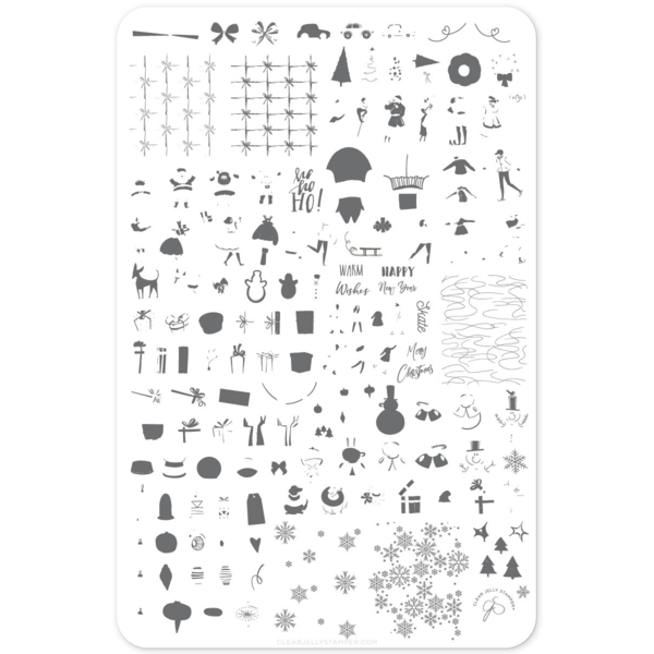 Clear Jelly Stamper Plate Large - Christmas in the Park (CjS-C-49) *SEASONAL* - My Beauty Boutique