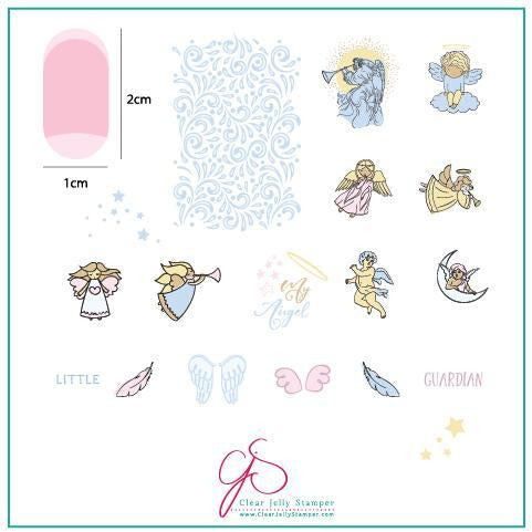 Clear Jelly Stamper Plate Medium - Angelic (CjSC-37) - My Beauty Boutique