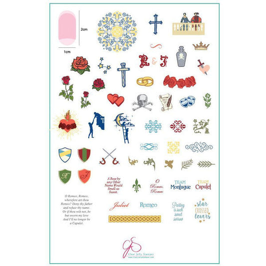 Clear Jelly Stamper Plate Large - Juliet's Love Story (CjS-V-16) *SEASONAL* - My Beauty Boutique