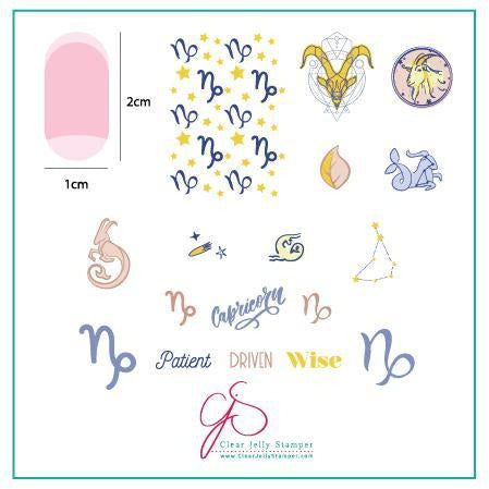 Clear Jelly Stamper Plate Small - Capricorn (CjSZ-11) - My Beauty Boutique