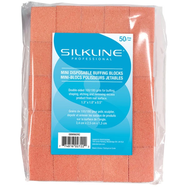 Silkline Mini Disposable Buffing Blocks - Orange 100/180 - My Beauty Boutique