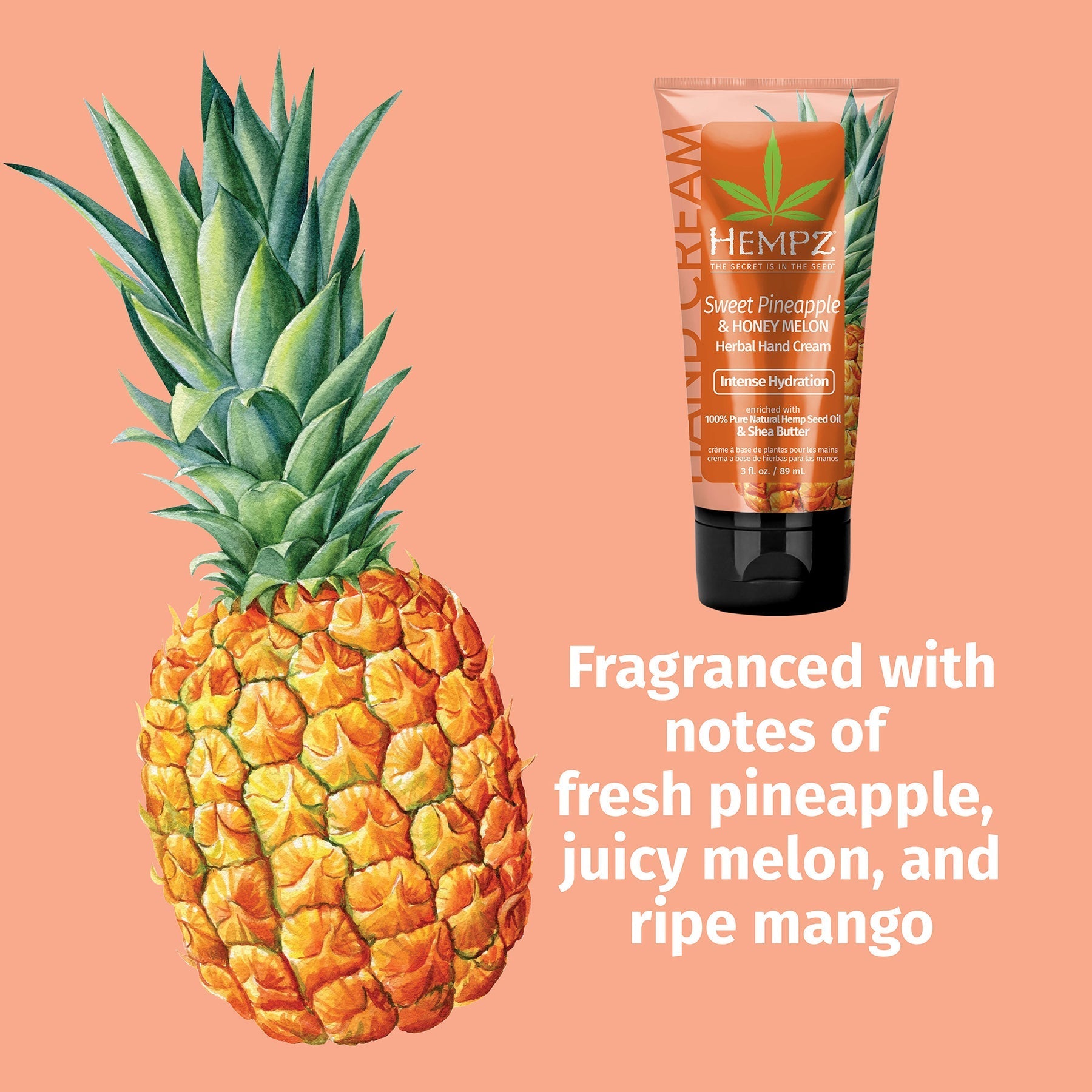 Hempz - Sweet Pineapple & Honey Melon Herbal Hand Cream - My Beauty Boutique