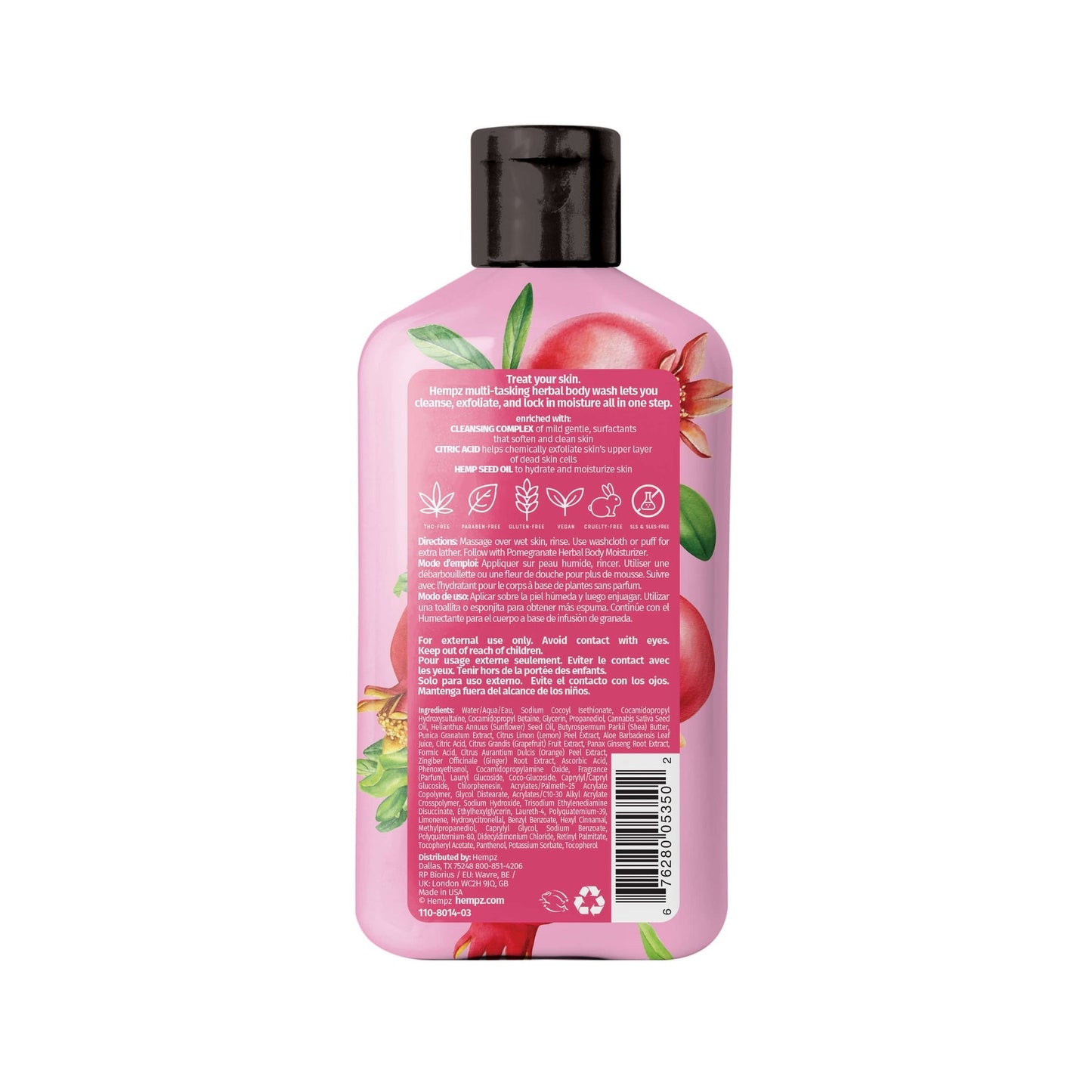 Hempz - Pomegranate Herbal Body Wash - My Beauty Boutique