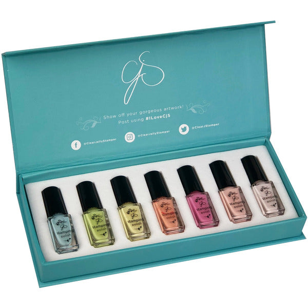 Clear Jelly Stamper Polish Kit - Pastel (7 colours) - My Beauty Boutique