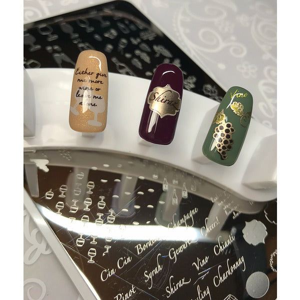 Clear Jelly Stamper Plate Large - A Friend With Wine (CjS LC-20) - My Beauty Boutique