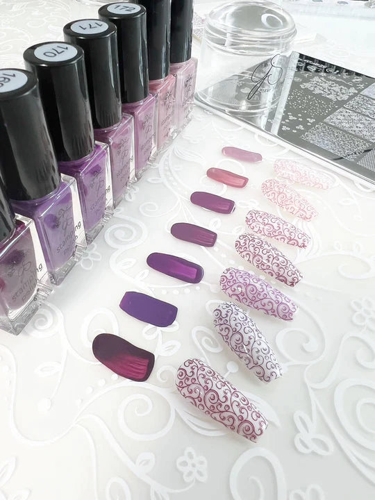 Clear Jelly Stamper Polish Kit - The Posh Purples (7 colours) - My Beauty Boutique