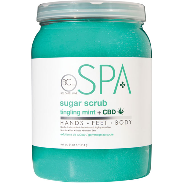 BCL Spa Sugar Scrub - Tingling Mint + CBD - My Beauty Boutique