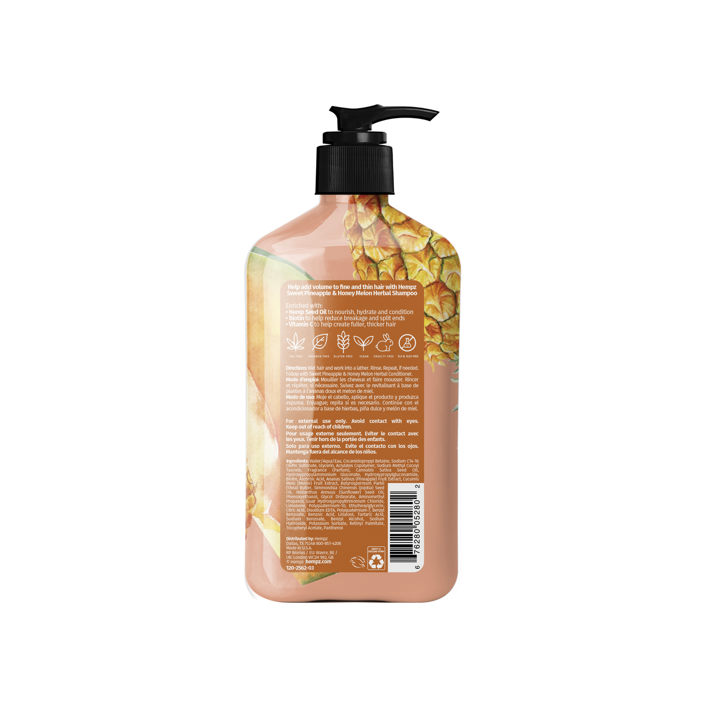 Hempz Sweet Pineapple & Honey Melon Herbal Shampoo - My Beauty Boutique