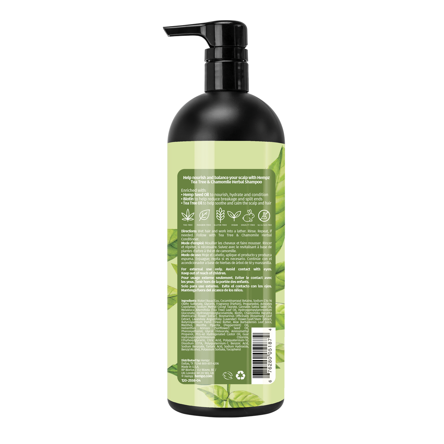 Hempz Tea Tree & Chamomile Herbal Shampoo - My Beauty Boutique