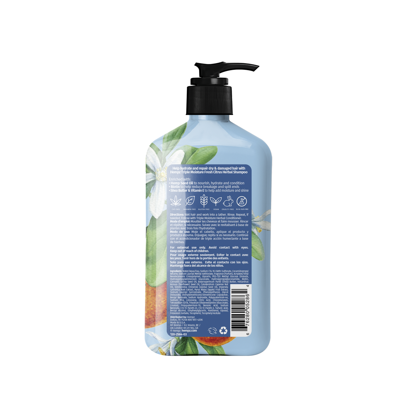 Hempz Triple Moisture Fresh Citrus Herbal Shampoo - My Beauty Boutique