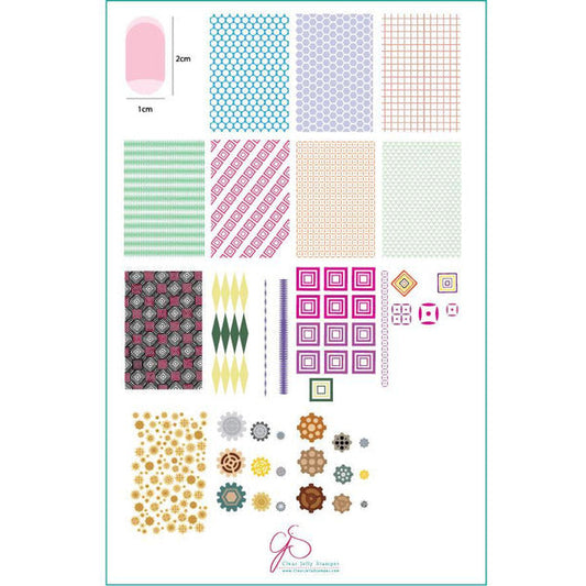 Clear Jelly Stamper Plate Large - Chantel's Full Coverage (CjSLC-37) - My Beauty Boutique