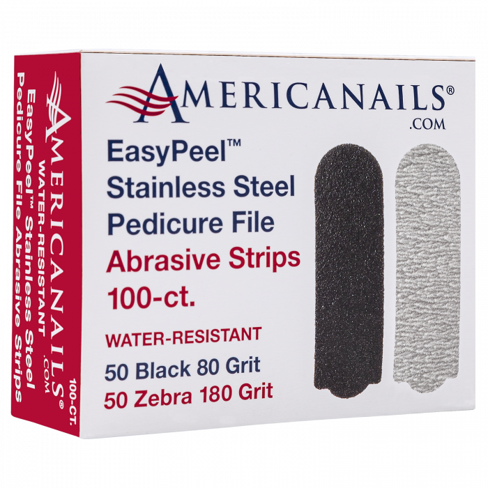 Americanails EasyPeel Pedicure Abrasive Replacement Strip | 80 + 180 Grit 100ct - My Beauty Boutique