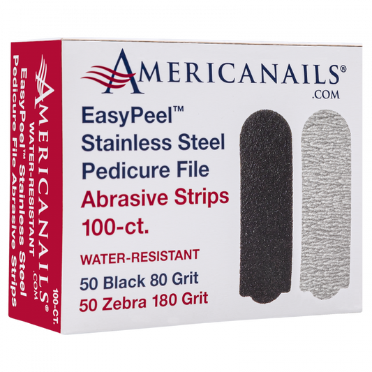 Americanails EasyPeel Pedicure Abrasive Replacement Strip | 80 + 180 Grit 100ct - My Beauty Boutique