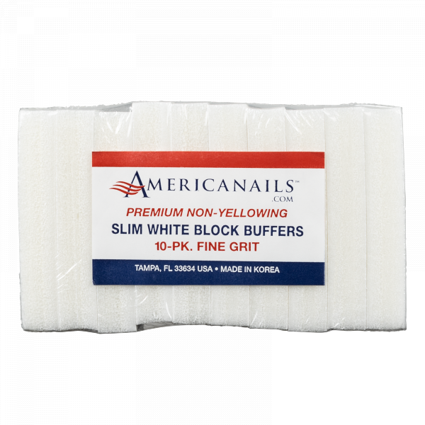 Americanails - Premium Slim White Buffer Blocks - My Beauty Boutique