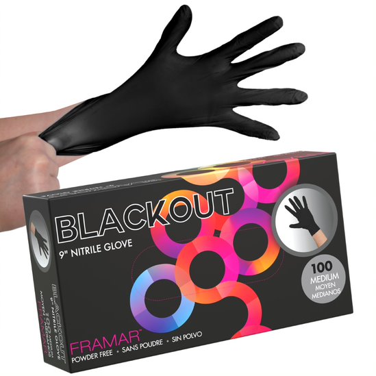 Framar Gloves - BLACKOUT 9" (Nitrile) - Small - My Beauty Boutique