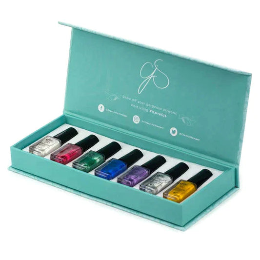 Clear Jelly Stamper Polish Kit - Christmas Glitz (7 Colours) *SEASONAL* - My Beauty Boutique