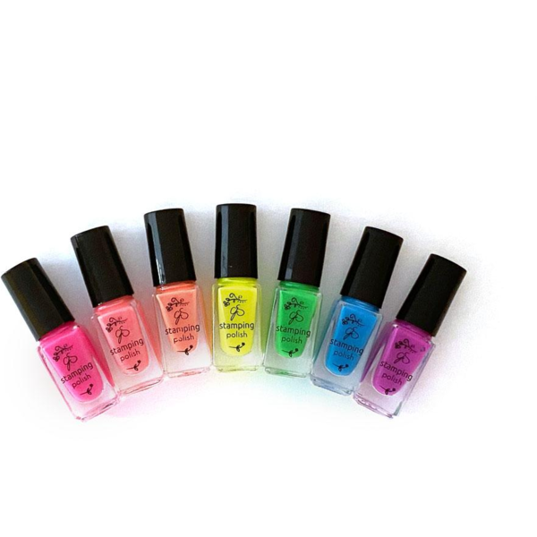 Clear Jelly Stamper Polish Kit - Neon (7 colours) - My Beauty Boutique