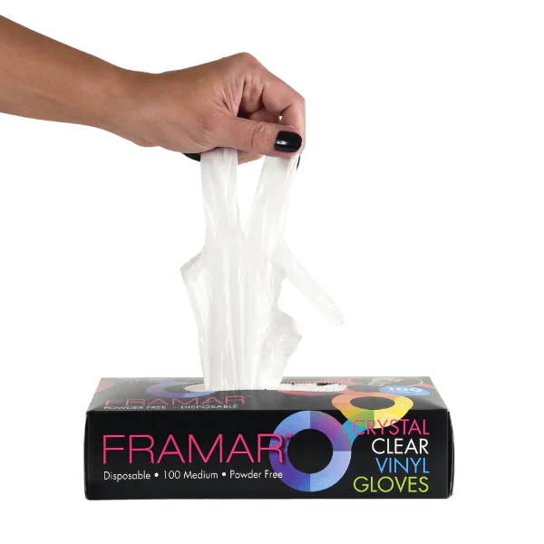 Framar Gloves - Crystal Clear (Vinyl) - Medium - My Beauty Boutique