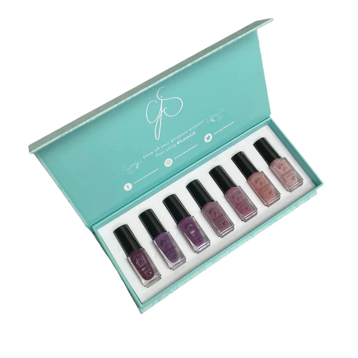 Clear Jelly Stamper Polish Kit - The Posh Purples (7 colours) - My Beauty Boutique