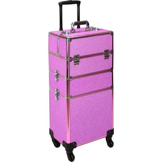 VER Beauty - Magenta Glitter Rolling Case - My Beauty Boutique